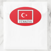 Türkiye Ovaler Aufkleber (Tasche)