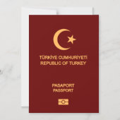 Türkiye passport magneteinladung (Vorderseite)