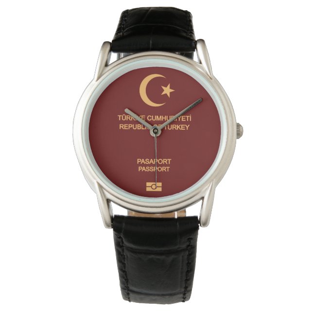 Turkiye passport wristwatch armbanduhr (Vorderseite)