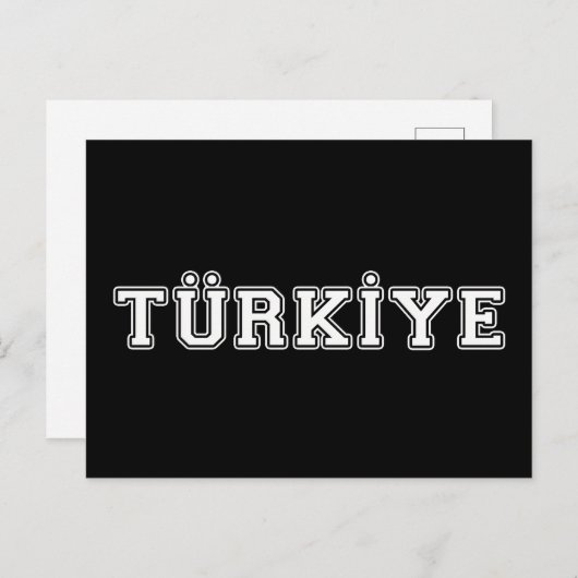 Türkiye Postkarte (Vorne/Hinten)