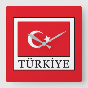 Türkiye Quadratische Wanduhr