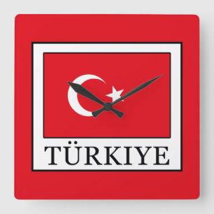 Türkiye Quadratische Wanduhr