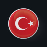 Turkiye Round Icon Flag Button<br><div class="desc">Turkiye Round Icon Flag für Ihre Familie,  die ursprünglich aus Turkiye,  kann auch für Ihren Turkiye Freund gegeben werden.</div>