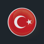 Turkiye Round Icon Flag Button<br><div class="desc">Turkiye Round Icon Flag für Ihre Familie,  die ursprünglich aus Turkiye,  kann auch für Ihren Turkiye Freund gegeben werden.</div>