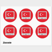 Türkiye Runder Aufkleber (Blatt)