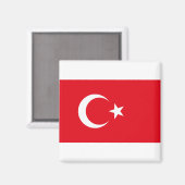 Türkiye - Türkische Flagge Magnet (Vorderseite/Rückseite)