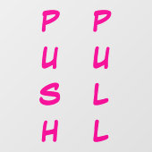 Türklammer - PUSH/PULL Fensteraufkleber (Blatt)