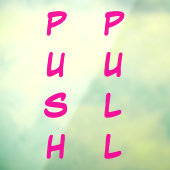 Türklammer - PUSH/PULL Fensteraufkleber (Blatt 3)