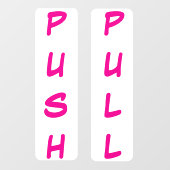 Türklammer - PUSH/PULL-weißer Hintergrund Fensteraufkleber (Blatt)