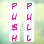Türklammer - PUSH/PULL-weißer Hintergrund Fensteraufkleber (Blatt 3)