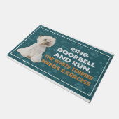 Türklingel umringen und den Bedarf der weißen Terr Fußmatte (Schrägansicht)