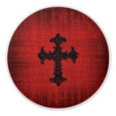 Türklinke oder Schublade im gotischen Stil Keramikknauf (Vorderseite)