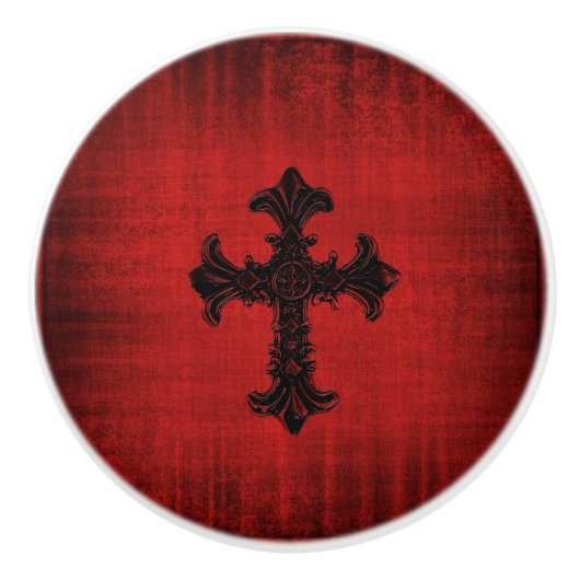 Türklinke oder Schublade im gotischen Stil Keramikknauf (Vorderseite)