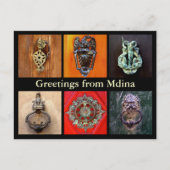 Türklopfer in Mdina Postkarte (Vorderseite)