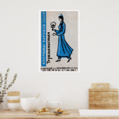 Turkmen Woman Matchbox Art Print, Soviet Vintage Poster (Küche)
