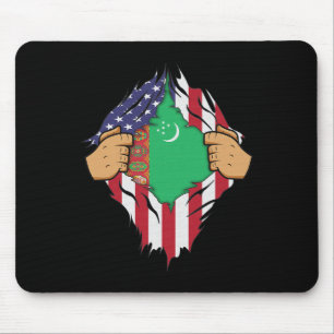 Turkmenische Flagge Turkmenistan Männer Frauen Kin Mousepad