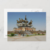 Turkmenistan - Aschgabat - Pferdebrunnen Postkarte (Vorne/Hinten)