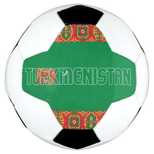 Turkmenistan Flag Adortable Patriotic Fußball (Vorderseite)
