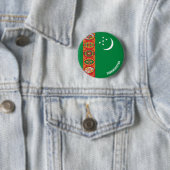 Turkmenistan Flag Cute Button (Beispiel)