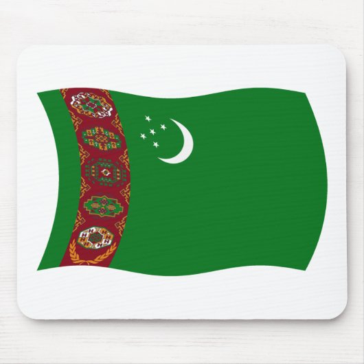 Turkmenistan Flag Mousepad (Vorne)