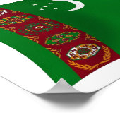 Turkmenistan Flag Poster Print (Ecke)