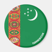 Turkmenistan Flagge Charming Patriotic Magnet (Vorne)