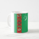 Turkmenistan - Flagge Kaffeetasse (Vorderseite Links)