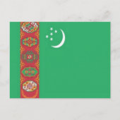 Turkmenistan - Flagge Postkarte (Vorderseite)