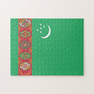 Turkmenistan - Flagge Puzzle