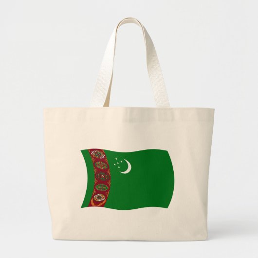 Turkmenistan Flagge Totbeutel Jumbo Stoffbeutel (Vorne)