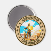 Turkmenistan Magnet (Vorderseite/Rückseite)