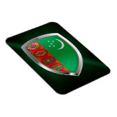 Turkmenistan Metallisches Emblem Magnet (Rechte Seite)