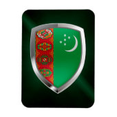 Turkmenistan Metallisches Emblem Magnet (Vertikal)