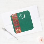 Turkmenistan Quadratischer Aufkleber (Umschlag)