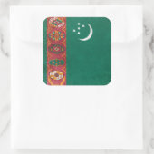 Turkmenistan Quadratischer Aufkleber (Tasche)