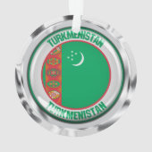 Turkmenistan Runde Emblem Ornament (Rückseite)