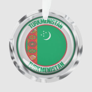 Turkmenistan Runde Emblem Ornament