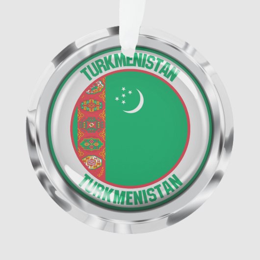 Turkmenistan Runde Emblem Ornament (Vorderseite)