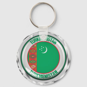 Turkmenistan Runde Emblem Schlüsselanhänger