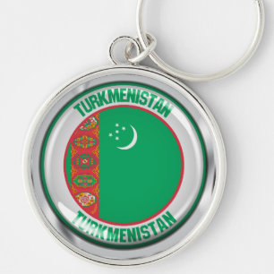 Turkmenistan Runde Emblem Schlüsselanhänger