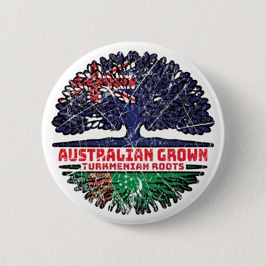Turkmenistan Turkmenisch Australisch Australien Ba Button (Vorderseite)