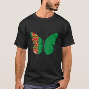 Turkmenistans Flaggenschmetterling Turkmenisch Gra T-Shirt
