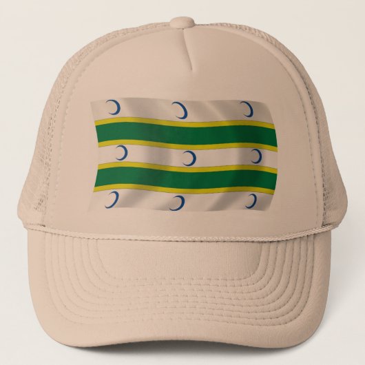 Turkmens Flag Hat Truckerkappe (Vorderseite)