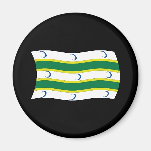 Turkmens Flag Magnet (Vorne)