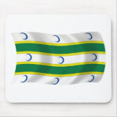 Turkmens Flag Mousepad (Vorne)