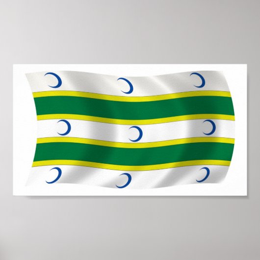 Turkmens Flag Poster Print (Vorne)