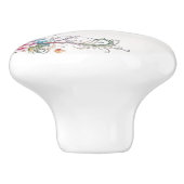 Türknauf floral  keramikknauf (Seitenansicht)