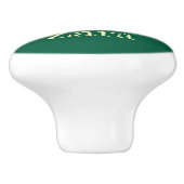 Türknauf Grün Monogramm Keramikknauf (Seitenansicht)