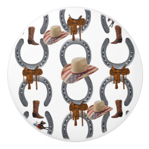 Türknauf Pferd Cowboyhut Keramikknauf