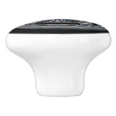 Türknäufe: Silbernes Pentagramm Keramikknauf (Seitenansicht)